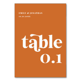 オレンモダンジレトロボホ結婚ズ テーブルナンバー