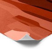 オレンモダンジワインボトルポスター ポスター (角)