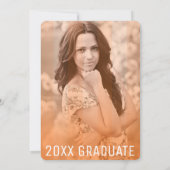 オレンモダンジ卒業パーティーの卒業写真 招待状 (裏面)