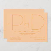 オレンモダンジ博士課程の卒業 招待状 (正面/裏面)