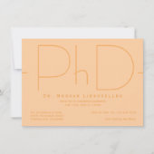 オレンモダンジ博士課程の卒業 招待状 (正面)