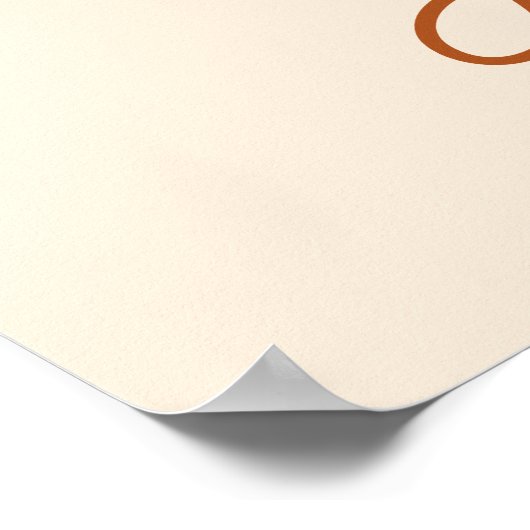 オレンモダンジ女性のカーボーイ馬蹄形ブライダルシャワー ポスター (角)