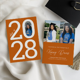 オレンモダンジ学年と写真卒業 案内状