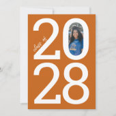 オレンモダンジ学年と写真卒業 案内状 (正面)