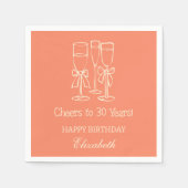 オレンモダンジ応援30年誕生日ナプキンス スタンダードカクテルナプキン (正面)