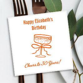 オレンモダンジ応援30年誕生日ナプキンス スタンダードカクテルナプキン