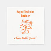 オレンモダンジ応援30年誕生日ナプキンス スタンダードカクテルナプキン (正面)