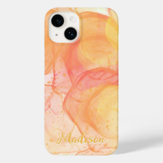 オレンモダンジ抽象芸術パーソナライズされた Case-Mate iPhone 14ケース