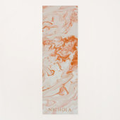 オレンモダンジ抽象芸術マーリーパターン ヨガマット (正面)