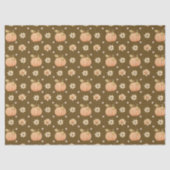 オレンモダンジ水彩かぼちゃ花柄 薄葉紙 (正面)