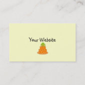 オレンモダンジ水玉模様ケーキデザイン 名刺 (裏面)