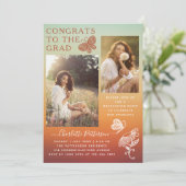 オレンモダンジ蝶の写真卒業パーティー 招待状 (スタンド正面)