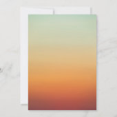 オレンモダンジ蝶の写真卒業パーティー 招待状 (裏面)