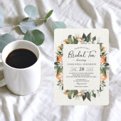 オレンモダンジ&フラワーウォーターカラーフレーム 招待状