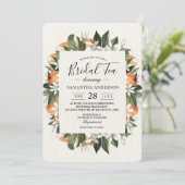 オレンモダンジ&フラワーウォーターカラーフレーム 招待状 (スタンド正面)