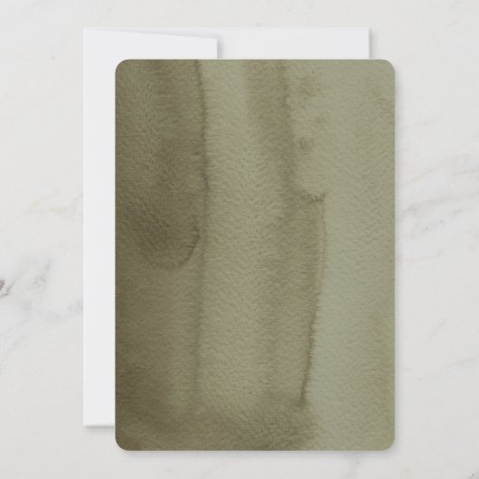 オレンモダンジ&フラワーウォーターカラーフレーム 招待状 (裏面)