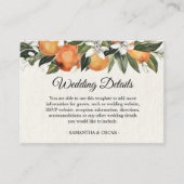 オレンモダンジ&フラワーウォーターカラー エンクロージャーカード (正面)