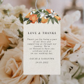 オレンモダンジ&フラワーウォーターカラー ギフトタグ