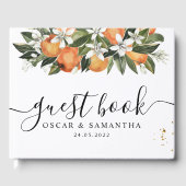 オレンモダンジ&フラワーウォーターカラー ゲストブック (正面)