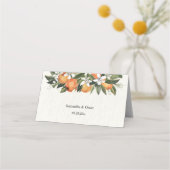 オレンモダンジ&フラワーウォーターカラー プレイスカード (裏面)