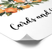 オレンモダンジ&フラワーウォーターカラー ポスター (角)