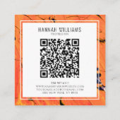 オレンモダンジQRコードテラコッタパタ絵を描ン スクエア名刺 (裏面)