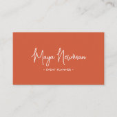 オレンモダンジQRミニマルコードクリエイティブ 名刺 (正面)