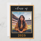 オレンモダンミニマルジ台本卒業パーティー 招待状 (裏面)