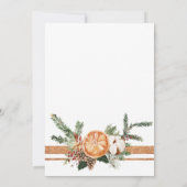 オレンモダン素朴ジの柑橘系クリスマスパーティー 招待状 (裏面)