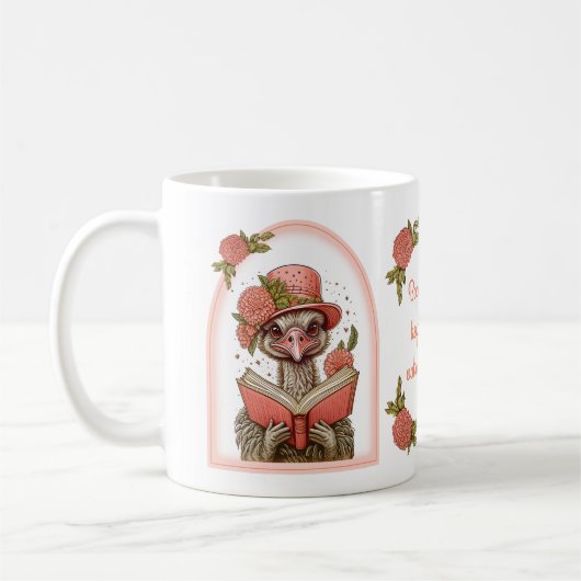 オレンユーモアのあるジダリッチイラストレーションバードマグ コーヒーマグカップ (左)