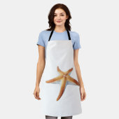 オレンリラックスジのヒトデ エプロン (着用した状態)