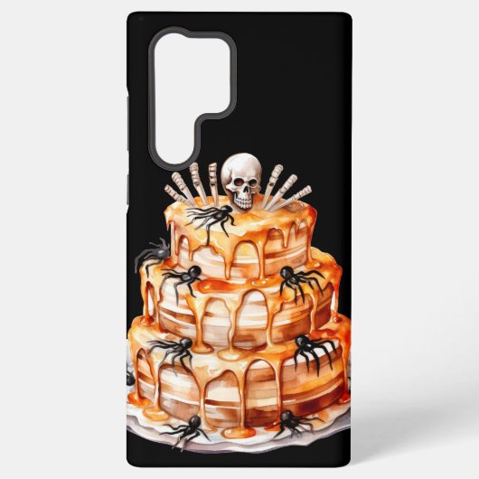オレン不気味ジのハロウィーン層ケーキ SAMSUNG GALAXYケース (裏面)