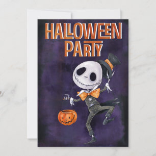 オレン不気味ジスケルトンハロウィーン 招待状