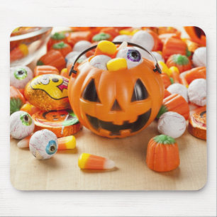 オレン不気味ジハロウィーンキャンディ マウスパッド