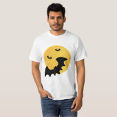 オレン不気味ジハロウィーンハ幽霊のよく出るウス Tシャツ (正面フル)