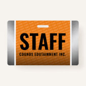 オレン企業のジ&スチールスタッフパス バッジ (裏面)