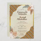 オレン伝統的ジアイボリーケンテ結婚式招待状 招待状 (正面/裏面)