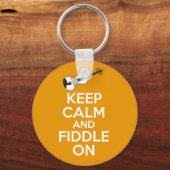 オレン保ジにバイオリンで落ち着いてバイオリン キーホルダー (正面)