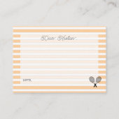 オレン名門私立校風のジテニスベビーシャワーおむつラッフル エンクロージャーカード (裏面)