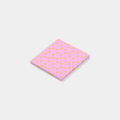 オレン名門私立校風のジピンクのヒッピー花柄 ポストイット (アングル)
