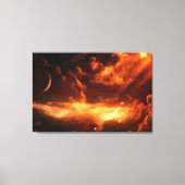 オレン威厳のあるジ宇宙油彩プリント キャンバスプリント (正面)