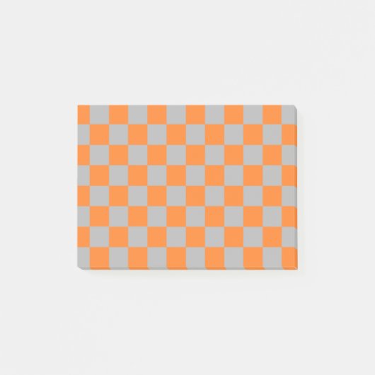 オレン市松模様にジとシルバー ポストイット (正面)