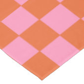 オレン市松模様にジとピンク テーブルクロス (アングル)