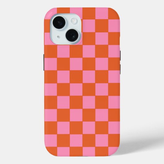 オレン市松模様にジとピンク Case-Mate iPhoneケース (裏面)
