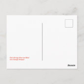 オレン淡い色のジバラと芽 ポストカード (裏面)