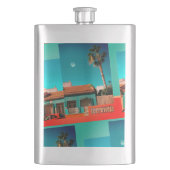 オレン熱狂するジとトルコイズのトレビエハ フラスク (正面)