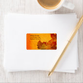 オレン白熱［赤熱］光を放つジの紅葉 ラベル (インサイチュ)