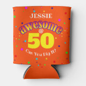 オレン素晴らしジ50番誕生日 缶クーラー (正面)