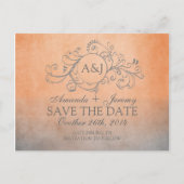 オレン素朴ジとグレーボヘミアン日付を保存 案内ポストカード (正面)