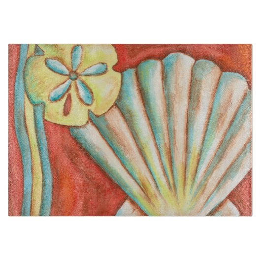 オレン素朴ジの貝 カッティングボード (正面)